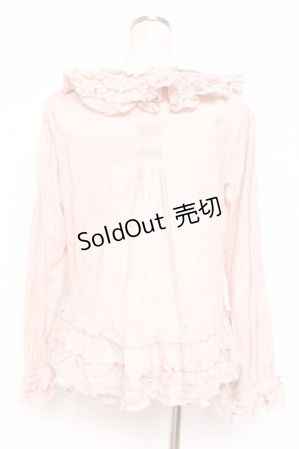 画像3: PINK HOUSE / リボンローンフリルブラウス F ピンク Y-25-12-20-033-LO-BL-SZ-ZY (3)