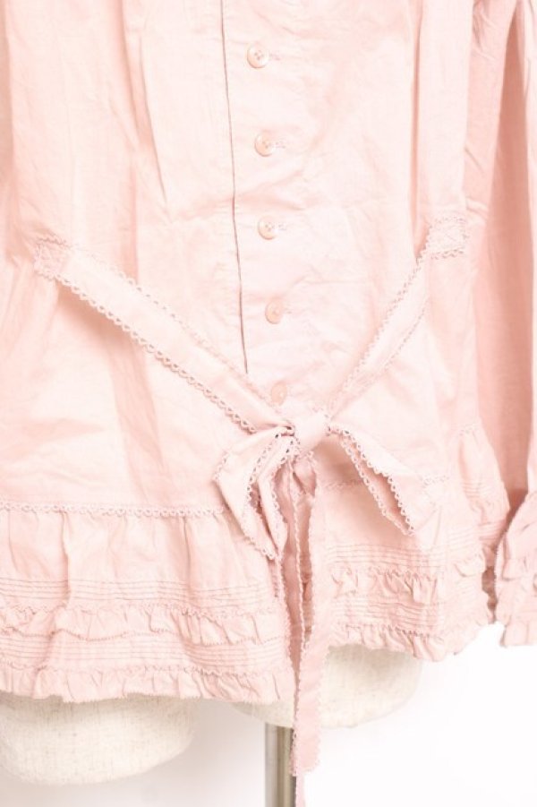 画像4: PINK HOUSE / フリルいっぱいローンブラウス F ピンク Y-25-12-20-034-LO-BL-SZ-ZY (4)
