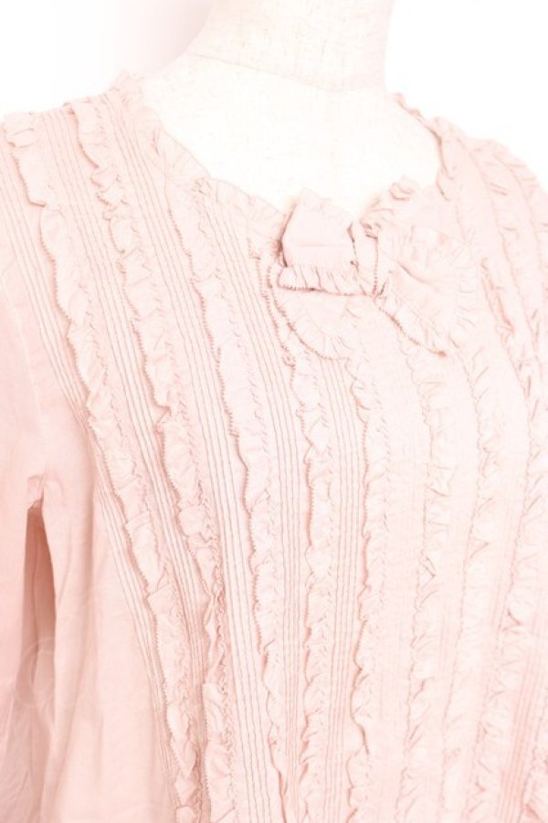 画像6: PINK HOUSE / フリルいっぱいローンブラウス F ピンク Y-25-12-20-034-LO-BL-SZ-ZY (6)