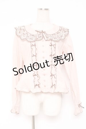画像: PINK HOUSE / オリジナルクマレースブラウス F ピンク Y-25-12-20-037-LO-BL-SZ-ZY