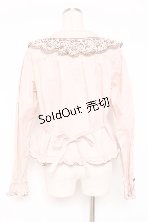 画像3: PINK HOUSE / オリジナルクマレースブラウス F ピンク Y-25-12-20-037-LO-BL-SZ-ZY (3)