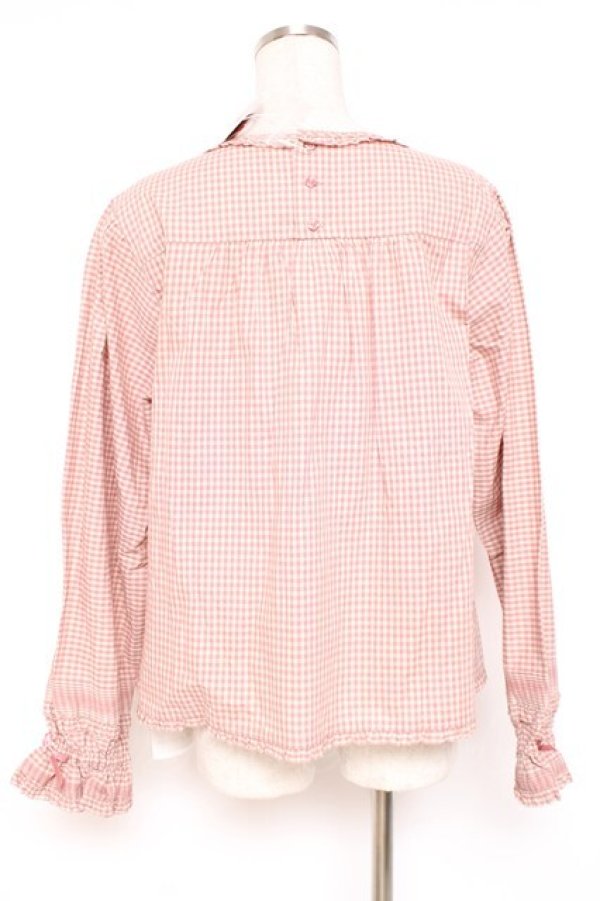 画像3: PINK HOUSE / フリル使いブラウス F ピンク Y-25-12-20-038-LO-TO-SZ-ZY (3)