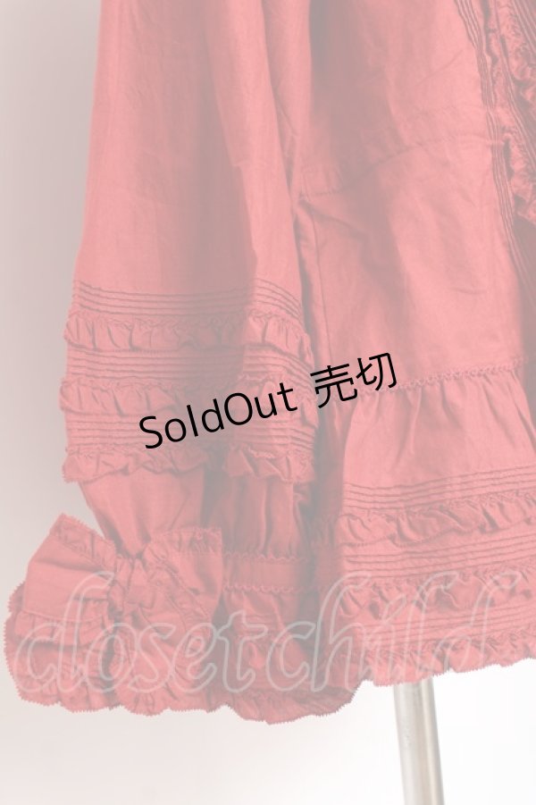 画像6: PINK HOUSE / リボン付きローンフリルオーバーブラウス F 赤 Y-25-12-20-039-LO-BL-SZ-ZY (6)