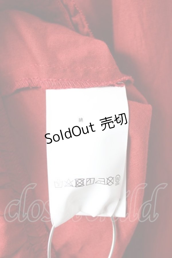 画像7: PINK HOUSE / リボン付きローンフリルオーバーブラウス F 赤 Y-25-12-20-039-LO-BL-SZ-ZY (7)