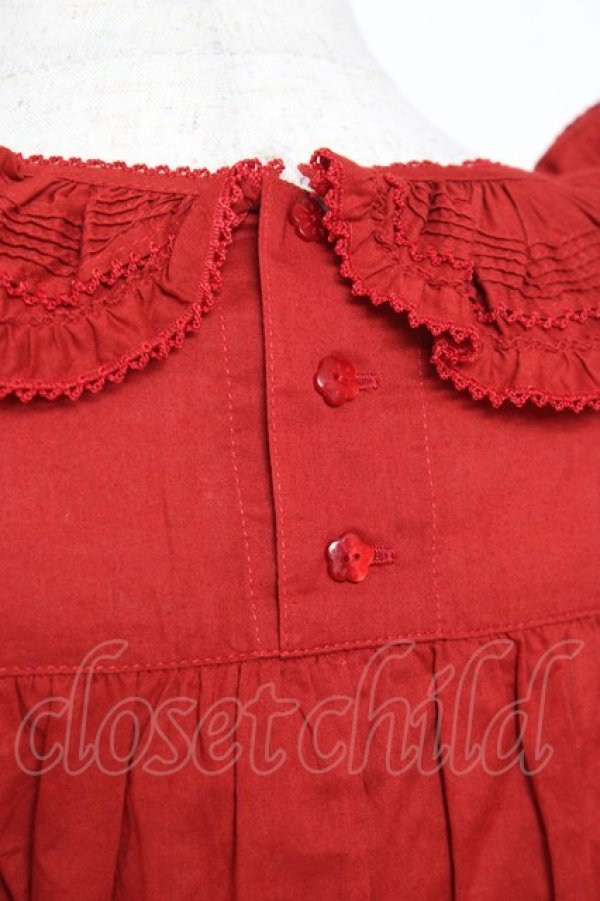 画像4: PINK HOUSE / Berry Rose刺繍入りブラウス F 赤 Y-25-12-20-040-LO-BL-SZ-ZY (4)