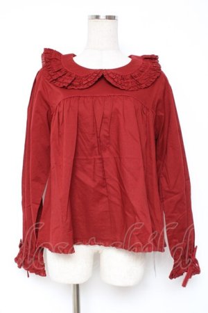 画像: PINK HOUSE / リボンタイ付きローンブラウス F 赤 Y-25-12-20-041-LO-BL-SZ-ZY