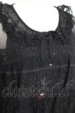 画像4: PINK HOUSE / ドットチュール×オリジナルローズチュールレースブラウス F 黒 Y-25-12-20-045-LO-BL-SZ-ZY (4)