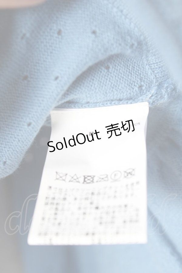 画像6: PINK HOUSE / 透かし柄ボレロ風カーディガン F ブルー Y-25-12-20-047-LO-TO-SZ-ZT0205N (6)