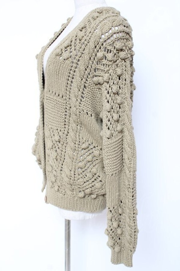 画像3: PINK HOUSE / モチーフつきニットカーディガン F カーキ Y-25-12-20-051-LO-TO-SZ-ZY (3)