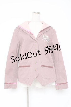 画像: PINK HOUSE / フィフティバイオレッツ刺繍入りセーラーカラージャケット L ピンク Y-25-12-20-054-LO-JA-SZ-ZT0207B