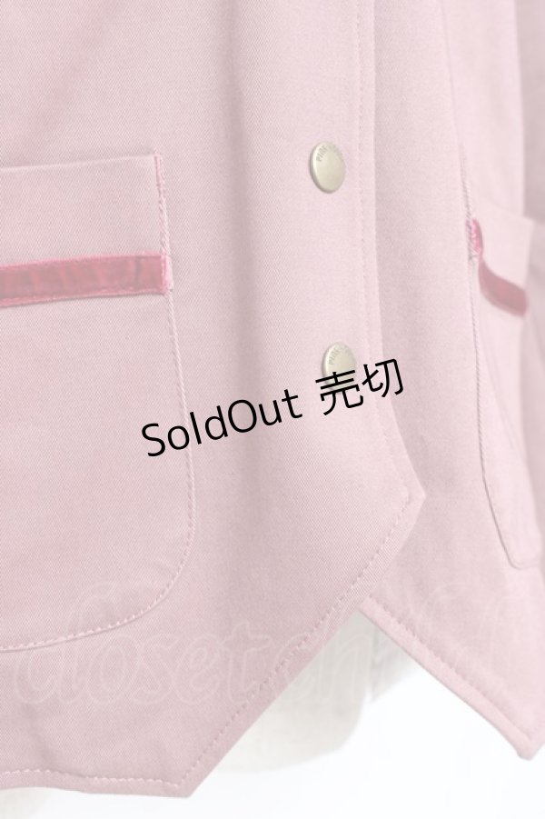 画像6: PINK HOUSE / フィフティバイオレッツ刺繍入りセーラーカラージャケット L ピンク Y-25-12-20-054-LO-JA-SZ-ZT0207B (6)