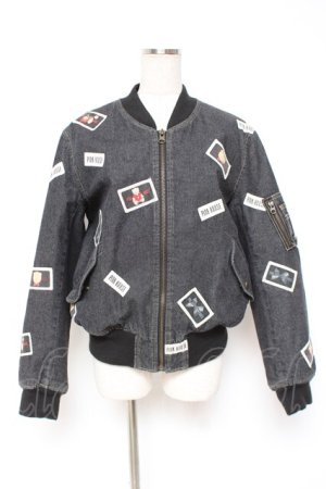 画像: PINK HOUSE / ネームワッペン使いブルゾン F 黒 Y-25-12-20-056-LO-JA-SZ-ZY