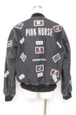 画像3: PINK HOUSE / ネームワッペン使いブルゾン F 黒 Y-25-12-20-056-LO-JA-SZ-ZY (3)