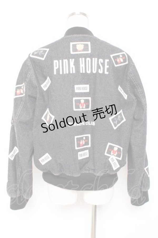 画像3: PINK HOUSE / ネームワッペン使いブルゾン F 黒 Y-25-12-20-056-LO-JA-SZ-ZY (3)