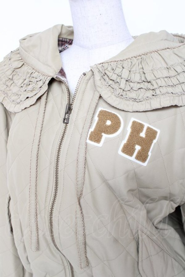 画像4: PINK HOUSE / PHロゴワッペン付きフードブルゾン F カーキ Y-25-12-20-057-LO-JA-SZ-ZY (4)