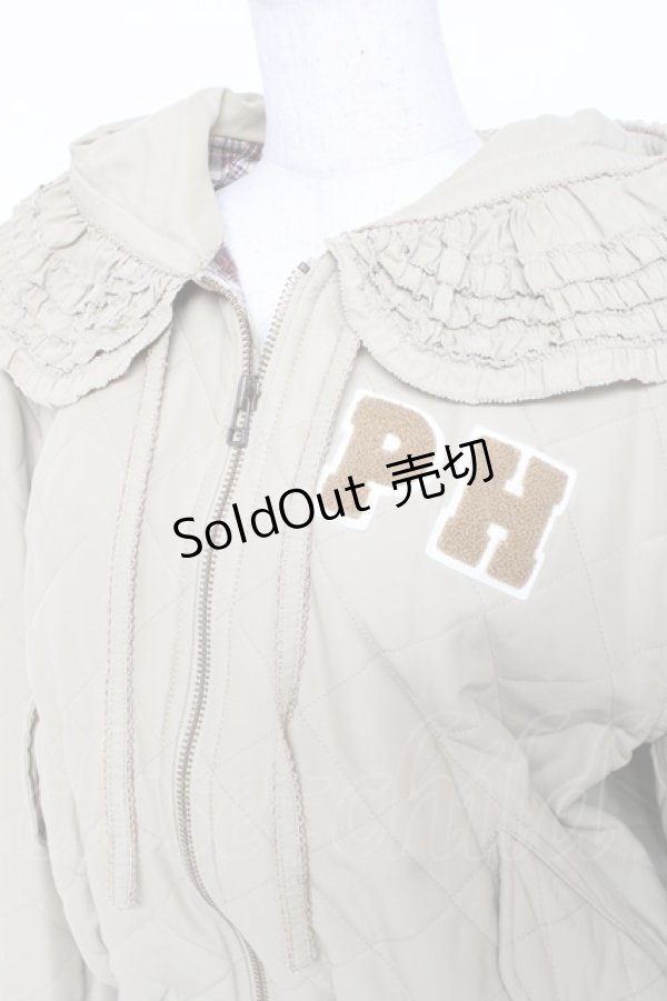 画像4: PINK HOUSE / PHロゴワッペン付きフードブルゾン F カーキ Y-25-12-20-057-LO-JA-SZ-ZT0205N (4)