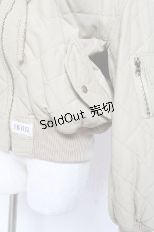 画像5: PINK HOUSE / PHロゴワッペン付きフードブルゾン F カーキ Y-25-12-20-057-LO-JA-SZ-ZT0205N (5)