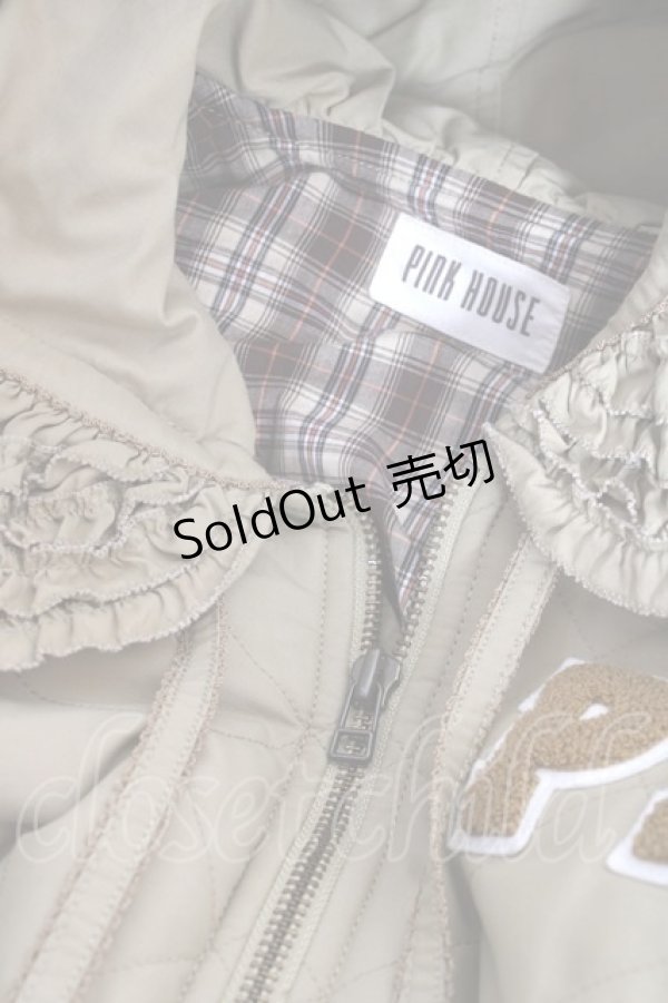 画像6: PINK HOUSE / PHロゴワッペン付きフードブルゾン F カーキ Y-25-12-20-057-LO-JA-SZ-ZT0205N (6)