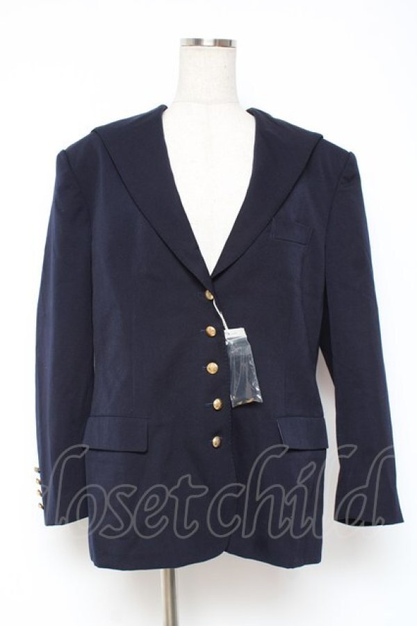 画像1: PINK HOUSE / セーラーカラージャケット F 紺 Y-25-12-20-058-LO-JA-SZ-ZY (1)