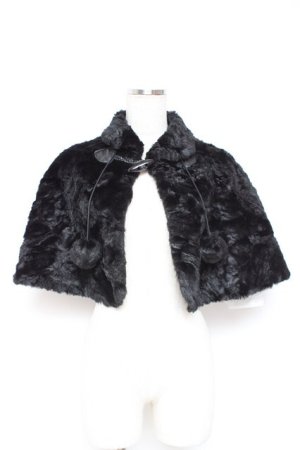 画像: PINK HOUSE / フェイクファーケープ F 黒 Y-25-12-20-059-LO-TO-SZ-ZY