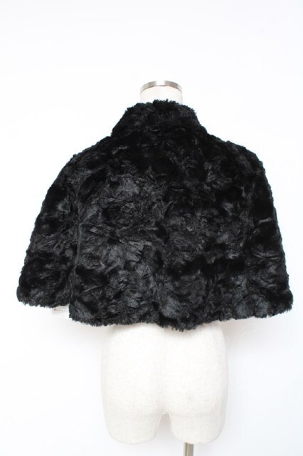 画像3: PINK HOUSE / フェイクファーケープ F 黒 Y-25-12-20-059-LO-TO-SZ-ZY (3)