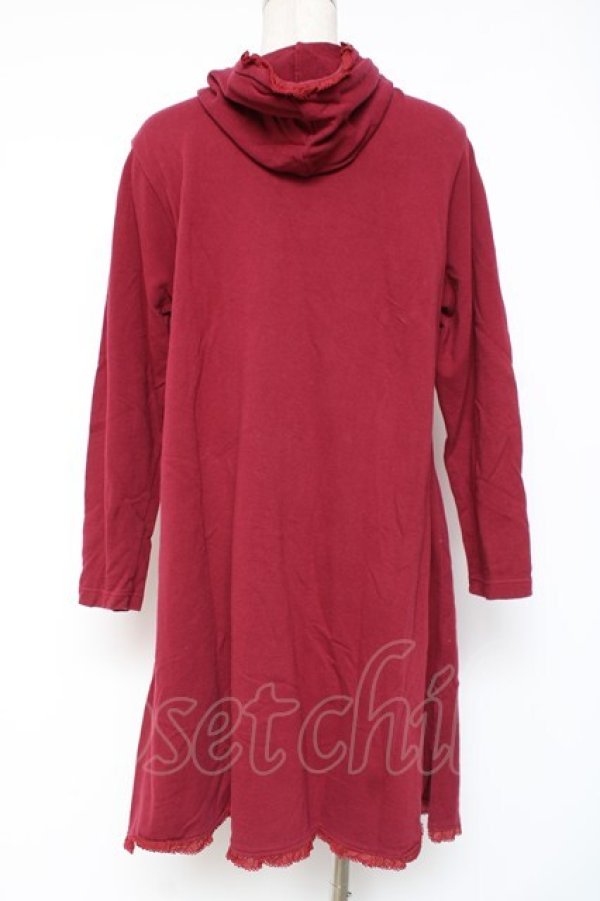 画像3: PINK HOUSE / 薔薇刺繍パーカーワンピース  赤 Y-25-12-20-062-LO-OP-SZ-ZY (3)