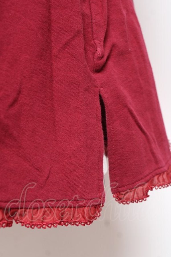 画像5: PINK HOUSE / 薔薇刺繍パーカーワンピース  赤 Y-25-12-20-062-LO-OP-SZ-ZY (5)