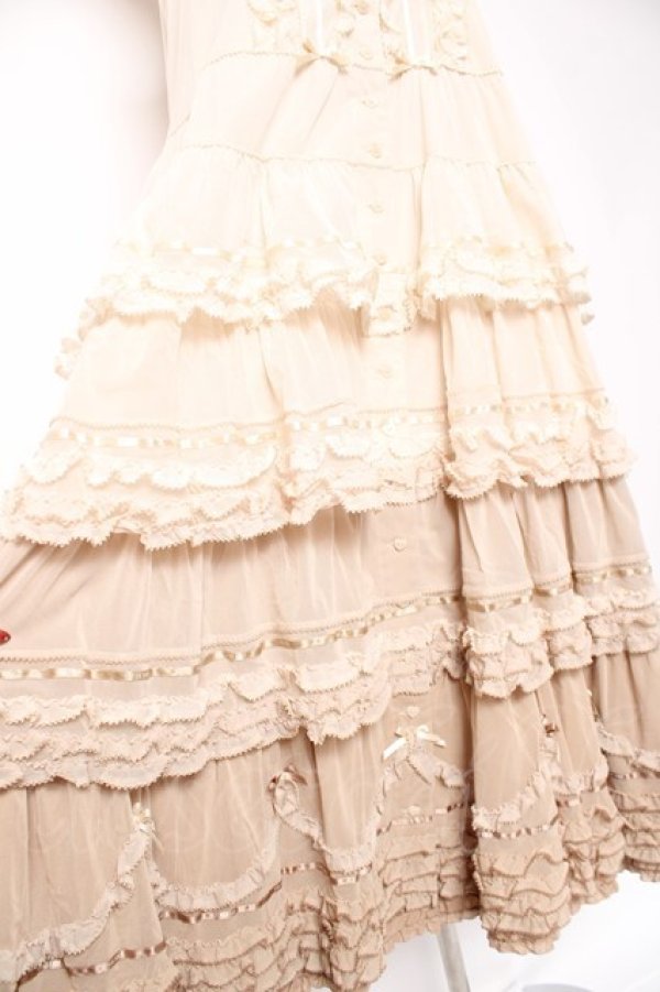 画像6: PINK HOUSE / 海外限定グラデーションチュールノースリーブワンピース F ベージュ Y-25-12-20-064-LO-OP-SZ-ZY (6)