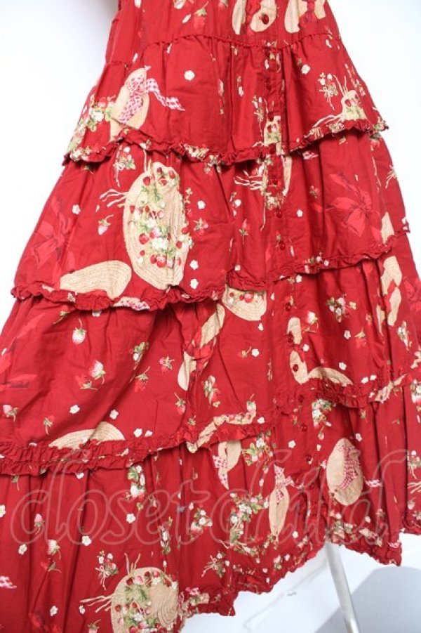 画像8: PINK HOUSE / ストロベリーハットワンピース  赤 Y-25-12-20-065-LO-OP-AS-ZY (8)