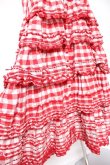 画像7: PINK HOUSE / ギンガムチェックロングワンピース  赤ｘ白 Y-25-12-20-067-LO-OP-SZ-ZY (7)