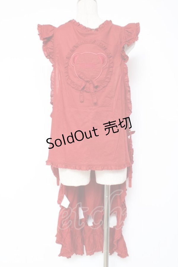 画像2: PINK HOUSE / Flower Picnicのローンタブリエ F 赤 Y-25-12-20-068-LO-OP-SZ-ZY (2)