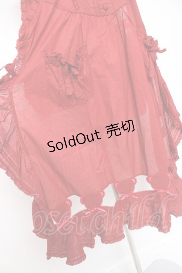 画像6: PINK HOUSE / Flower Picnicのローンタブリエ F 赤 Y-25-12-20-068-LO-OP-SZ-ZY (6)