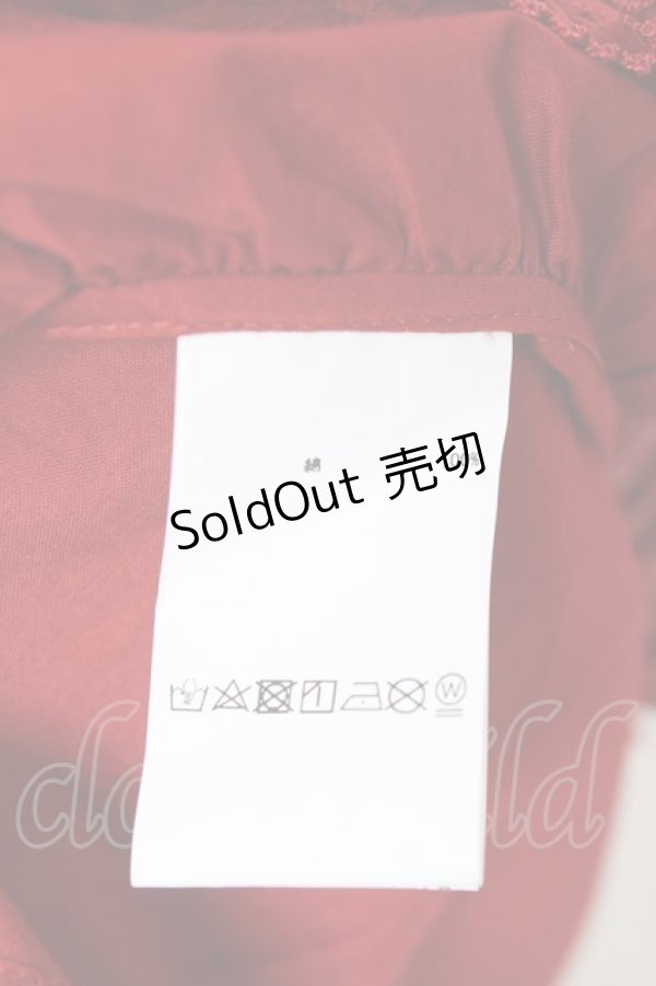 画像8: PINK HOUSE / Flower Picnicのローンタブリエ F 赤 Y-25-12-20-068-LO-OP-SZ-ZY (8)