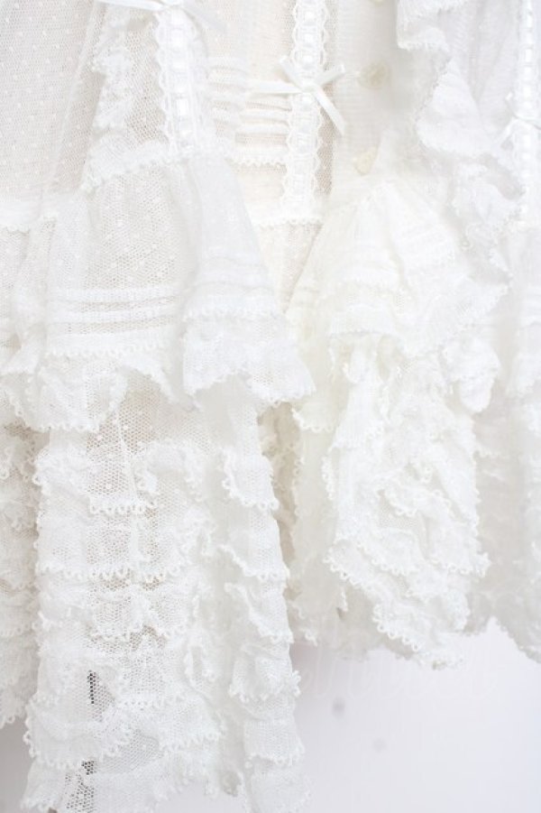 画像6: PINK HOUSE / ドットチュールレースベスト F 白 Y-25-12-20-007-LO-BL-SZ-ZY (6)