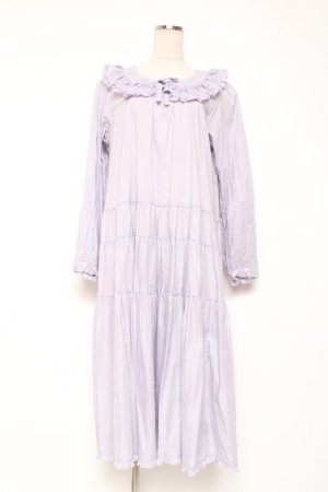 画像: PINK HOUSE / フリル襟付きローンミディワンピース F ラベンダー Y-25-12-20-070-LO-OP-SZ-ZY