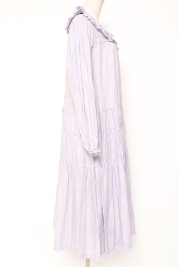 画像2: PINK HOUSE / フリル襟付きローンミディワンピース F ラベンダー Y-25-12-20-070-LO-OP-SZ-ZS (2)