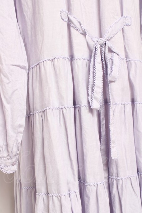画像5: PINK HOUSE / フリル襟付きローンミディワンピース F ラベンダー Y-25-12-20-070-LO-OP-SZ-ZS (5)