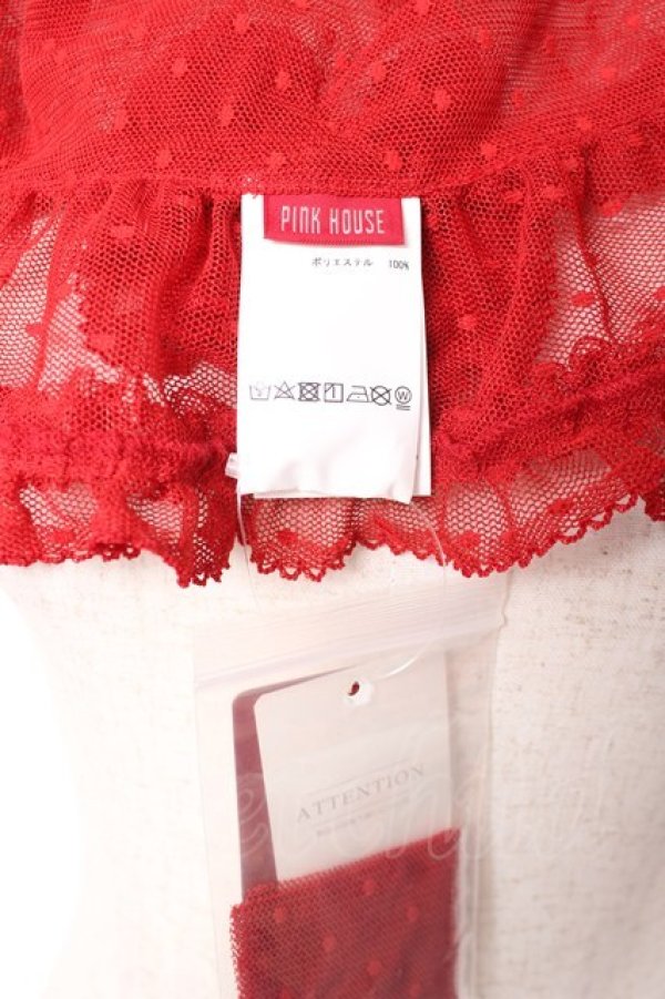 画像5: PINK HOUSE / ポルカドットチュールティペット  赤 Y-25-12-20-001-LO-ZA-SZ-ZY (5)