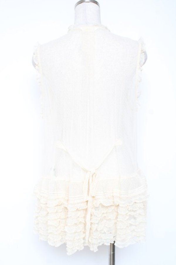 画像3: PINK HOUSE / ドットチュールレースベスト F 生成り Y-25-12-20-008-LO-BL-SZ-ZY (3)