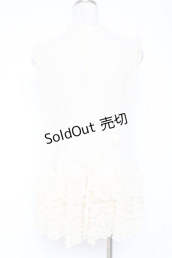 画像3: PINK HOUSE / ドットチュールレースベスト F 生成り Y-25-12-20-008-LO-BL-SZ-ZY (3)