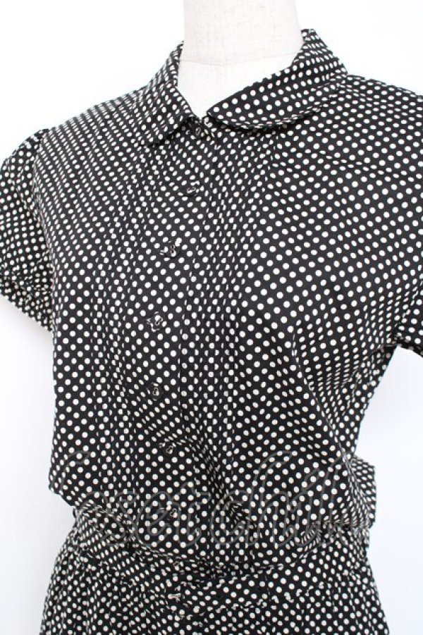 画像4: PINK HOUSE / ドットワンピース F 黒 Y-25-12-20-074-LO-OP-SZ-ZY (4)