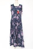 画像1: PINK HOUSE / ラベンダープリントノースリーブワンピース F 紺 Y-25-12-20-075-LO-OP-AS-ZY (1)
