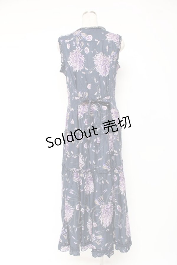 画像3: PINK HOUSE / ラベンダープリントノースリーブワンピース F 紺 Y-25-12-20-075-LO-OP-AS-ZY (3)