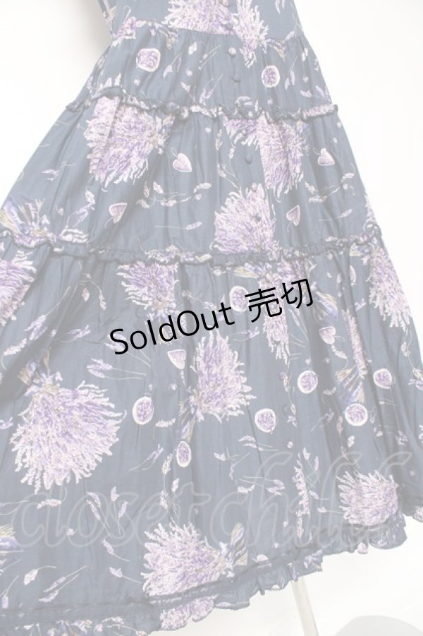 画像6: PINK HOUSE / ラベンダープリントノースリーブワンピース F 紺 Y-25-12-20-075-LO-OP-AS-ZY (6)