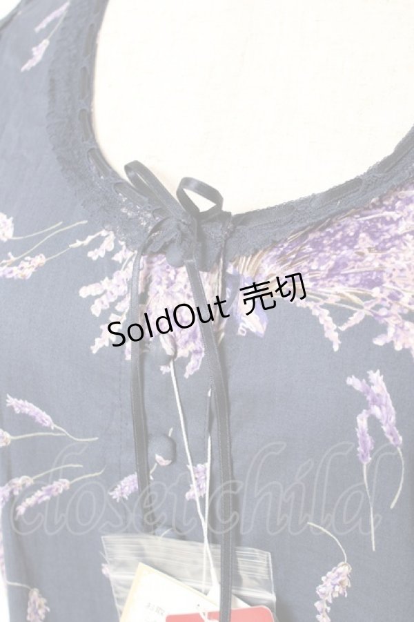 画像8: PINK HOUSE / ラベンダープリントノースリーブワンピース F 紺 Y-25-12-20-075-LO-OP-AS-ZY (8)