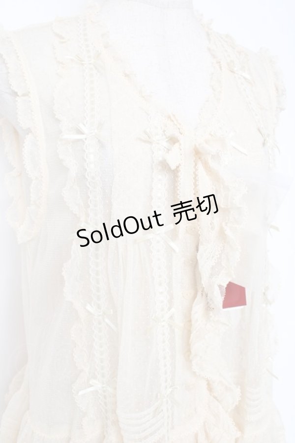 画像5: PINK HOUSE / ドットチュールレースベスト F 生成り Y-25-12-20-008-LO-BL-SZ-ZY (5)