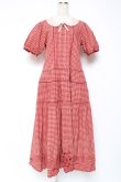 画像1: PINK HOUSE / カラーギンガムチェックワンピース F 赤 Y-25-12-20-078-LO-OP-AS-ZS (1)
