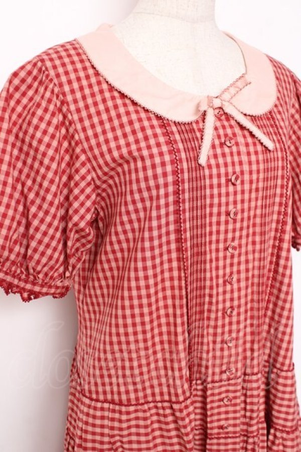 画像5: PINK HOUSE / カラーギンガムチェックワンピース F 赤 Y-25-12-20-078-LO-OP-AS-ZS (5)