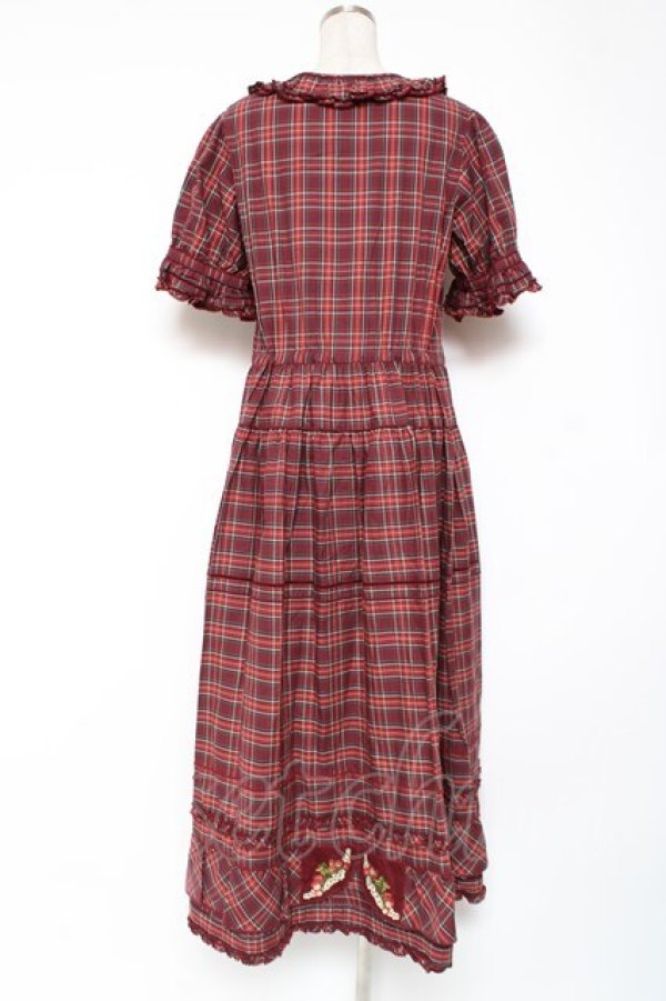 画像3: PINK HOUSE / オジリナルタータンワンピース F 赤 Y-25-12-20-079-LO-OP-SZ-ZY (3)