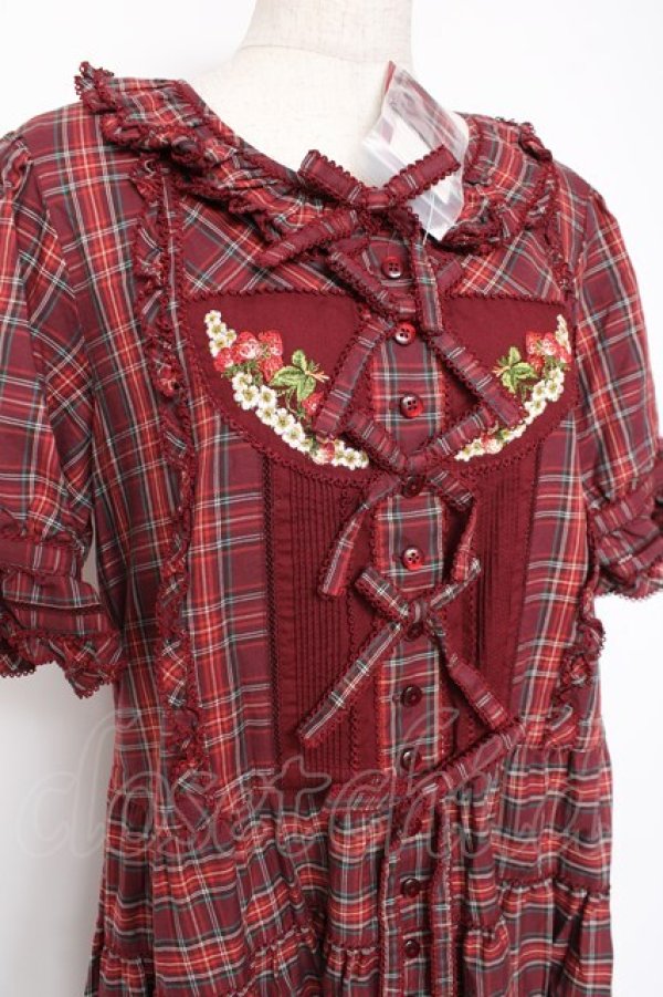 画像5: PINK HOUSE / オジリナルタータンワンピース F 赤 Y-25-12-20-079-LO-OP-SZ-ZY (5)